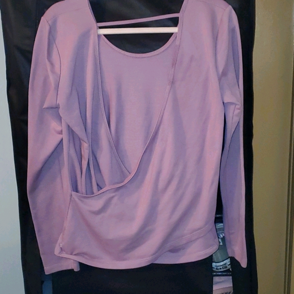 Open back criss cross sweater